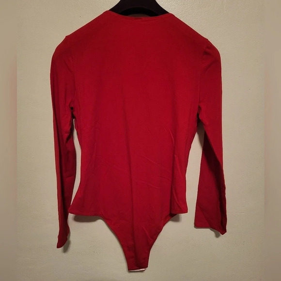 K+Glam Leotard PLUS SIZE - RED (Size 3X) - Picture 3 of 6